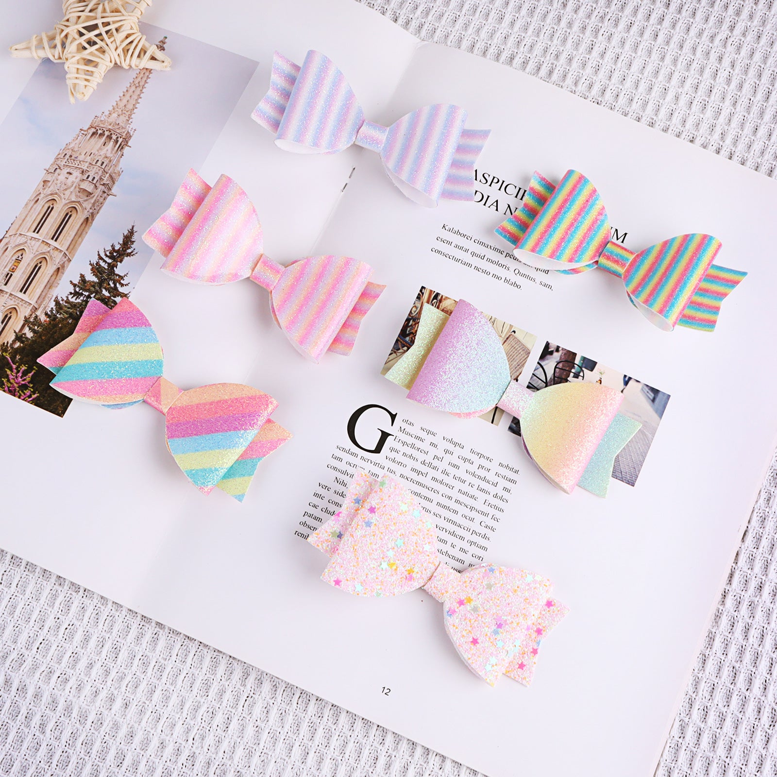 Pajarita Diadema De Tela De Cola De Milano al por mayor